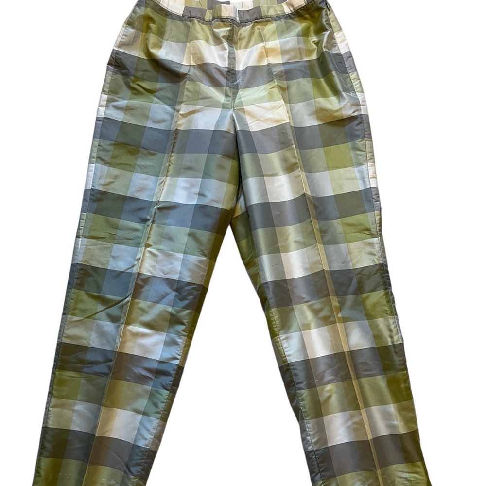 Women’s Plaid Silk Pants